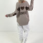 Strickpullover Modell "Loved Edition" - beige ( lieferbar ab ca. 09.12.25)