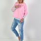 Shirt mit Brosche - rosa