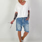 Gathered Hem T-Shirt - white