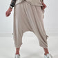 Sweatshirt Baggy mit Beinraffung - beige