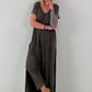 Maxi Kleid mit fransigen Abschlüssen - schoko