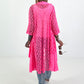 Lace coat in a material mix - neon pink