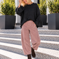 Sweater with trumpet sleeves - used-black