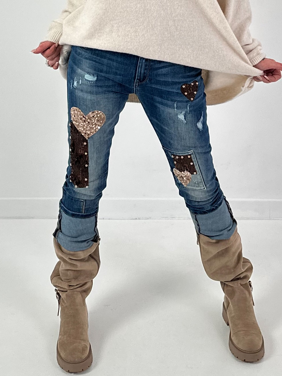 Jeans model "Denim Heartbeat" - dark denim