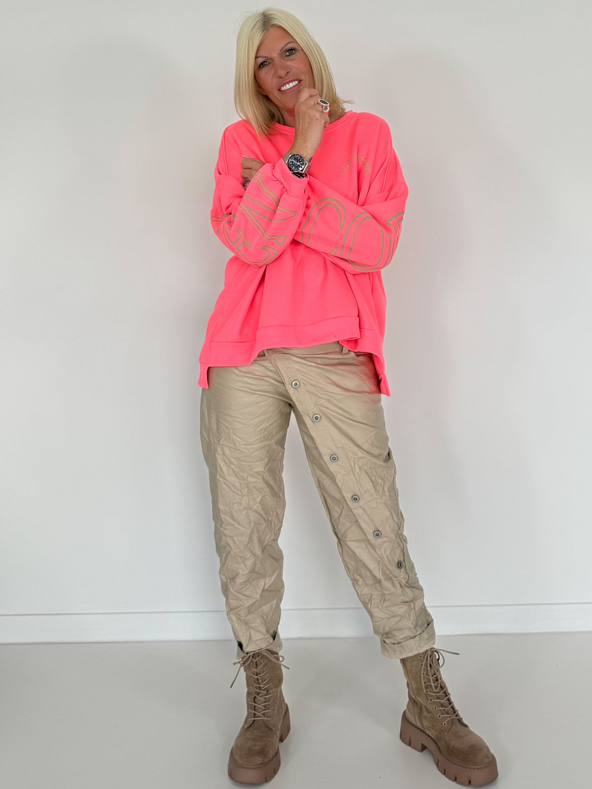 Oversized Sweater Copenhagen - neon pink