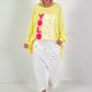 Oversized Shirt Modell "Life Power" - gelb