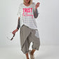 T-Shirt Trust the Timing - ecru-hellblau