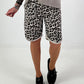 Sweat Short Leo mit Nieten - beige