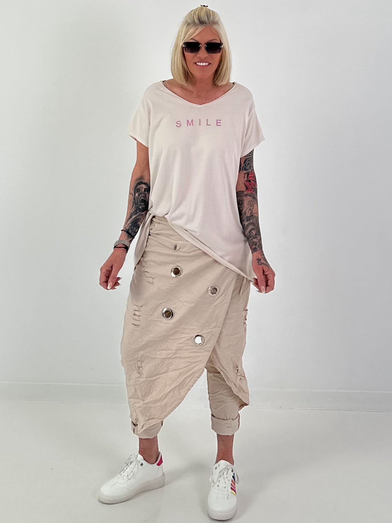 T-shirt Smile - beige
