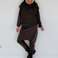 Kurzarm-Hoodie mit All Over Leo-Print - mokka