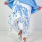 Batik-Baggy Amour - weiss-blau