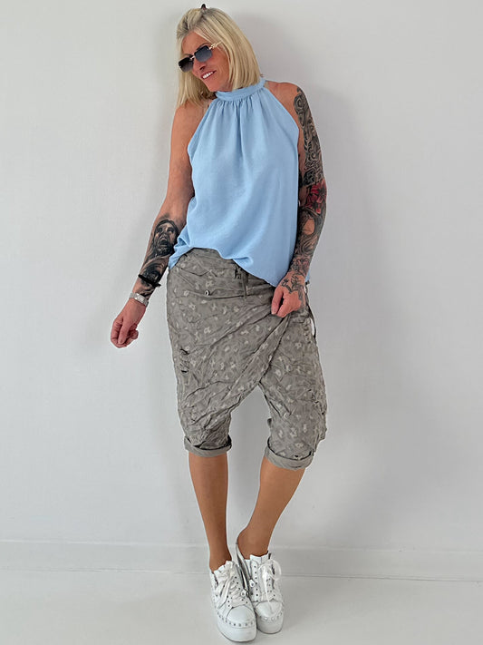 Neckholder Top -hellblau