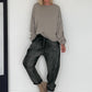 Shirt mit gerafftem Arm - taupe