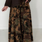 Palazzo sweatpants in camouflage look - mocha-multicolored