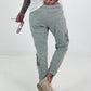 Baggy/Boyfriend broek met gehaakte bloemen aan de zijkant - kaki