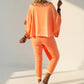 Poncho Shirt mit Leo Print - neonorange