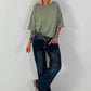 Shirt with half sleeves and stylish outer seams - khaki