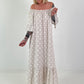 Carmen Sommerkleid mit Tupfen - beige