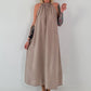 Klassisches Neckholder-Kleid - taupe