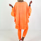 Muslin Tunic with Ruffles - neon orange
