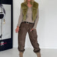 Gilet in behaaglijke bontlook - olijf