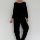 Weicher Basic Pullover - schwarz