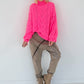 Sweat Baggy mit Strassapplikation - schoko
