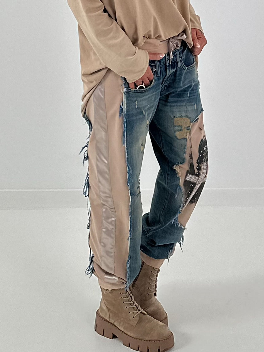 Women's jogg jeans in a used look - denim