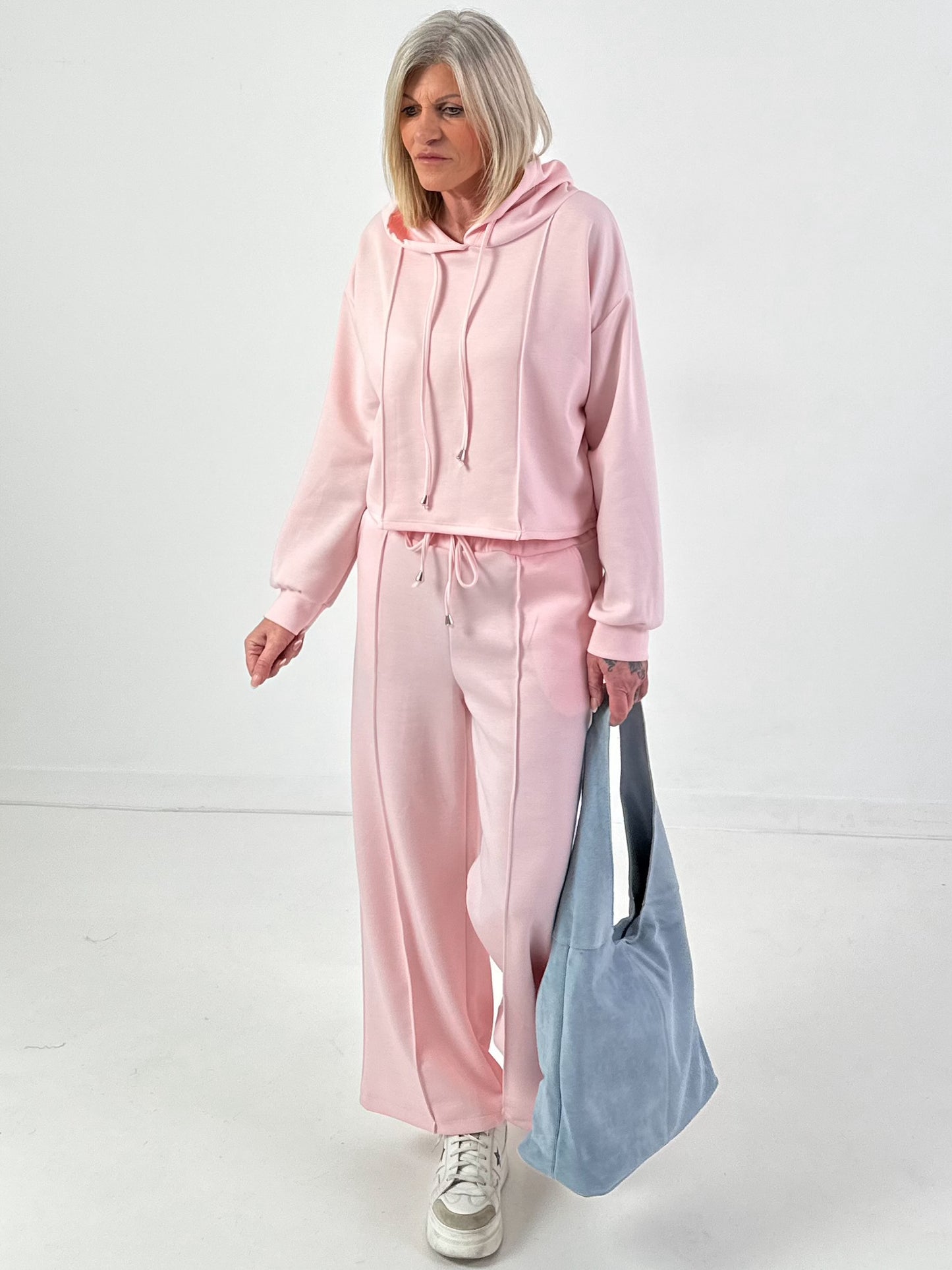 Zweiteiler mit Kapuze - rosa