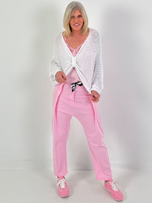 Gehaakte trui, 2 looks - wit