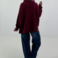 Oversized Hoodie Awesome - burgundy