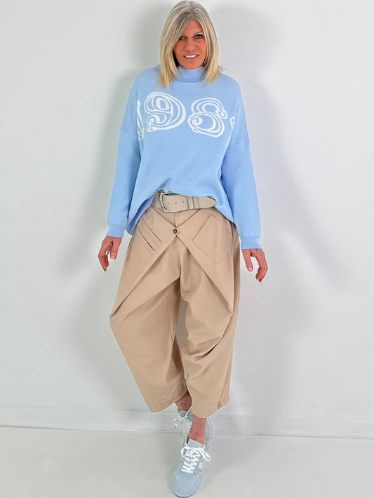 Gebreide trui 1981 - lichtblauw