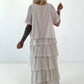 Kleid im Lagenlook - beige