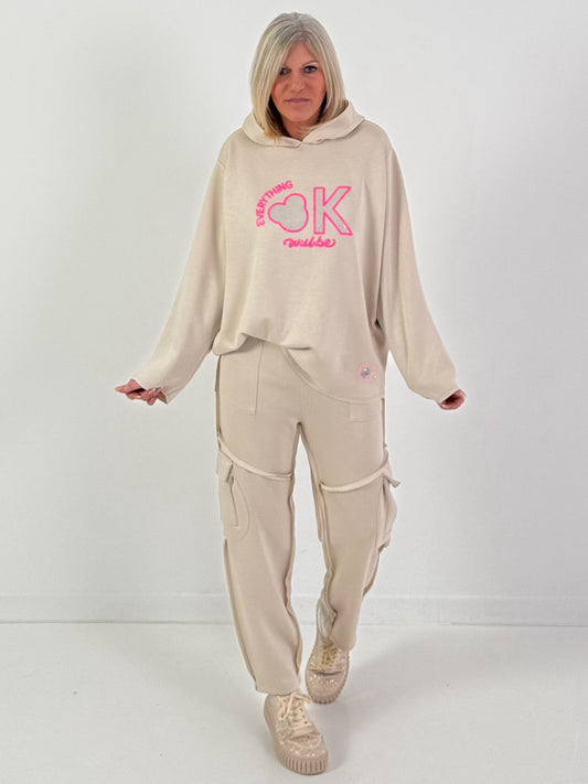 Hoodie Modell "Blush Motion" - beige