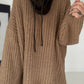 Ribbed knit sweater - caramel