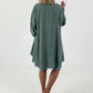 Linen Short Coat with Eyelets - Khaki