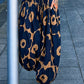 Leichte Pumphose mit floralem Print  - blau-camel