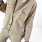 Jacke mit goldenen Nieten-Details - beige