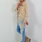 Boho Jacke mit aufwendigen Details- beige-gold
