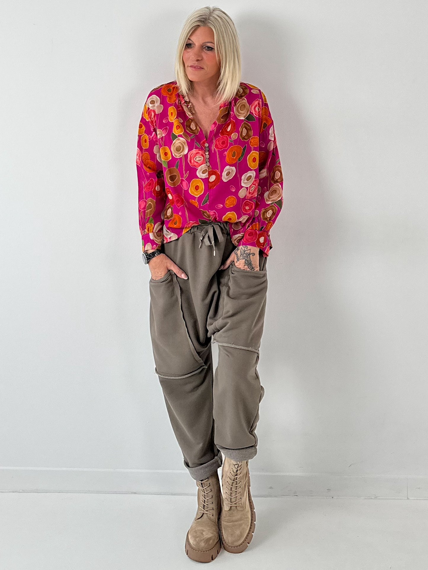 Tuniek model "Flower" - roze-veelkleurig