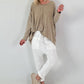 Oversized Shirt stone washed - taupe