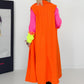 Bouclé lang vest - neonoranje