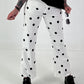 Jeans with all-over polka dots - white-black