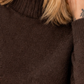Pullover mit Stehkragen - chocolate