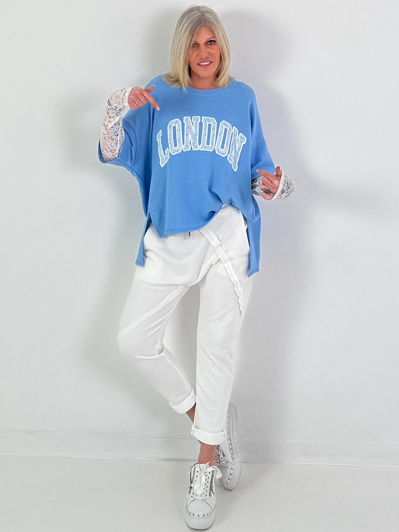 Sweater London - hellblau