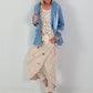 Jeans Blazer mit Ösendetails