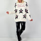 Sweater model "Star Script" - ecru