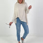Fine Knit Hoodie - Beige
