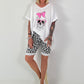 Oversized Shirt Skull - weiss