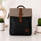Backpack in Vintage Leather Look - Black - Soil